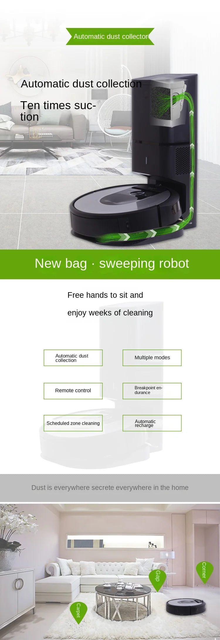 IROBOT i7+ sweeping machine intelligent household full-automatic vacuum cleaner
