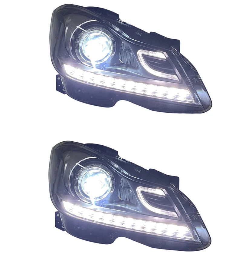 Car Head Light for Mercedes Benz C Class 2011 2012 2013 2014 W204 C180 C200 Headlamp Auto Parts Car Body Kits Lighting System