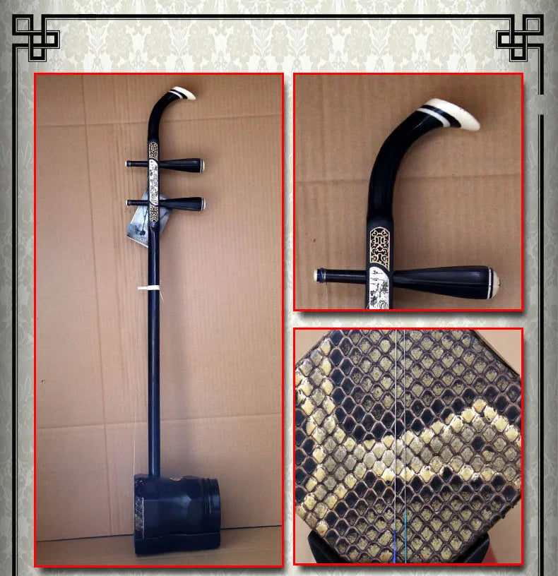 Alto Erhu Ebony Dazhonghu Musical Instruments Play and Learn