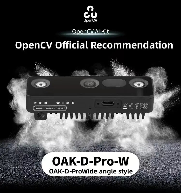 OAK camera OAK-D-Pro-W wide-angle machine vision OpenCV artificial intelligence robot robotic arm
