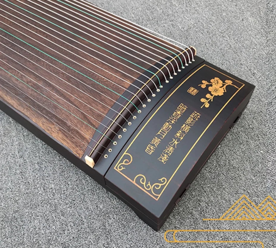 21 String Chinese Guzheng Gold Plum Blossom Pattern