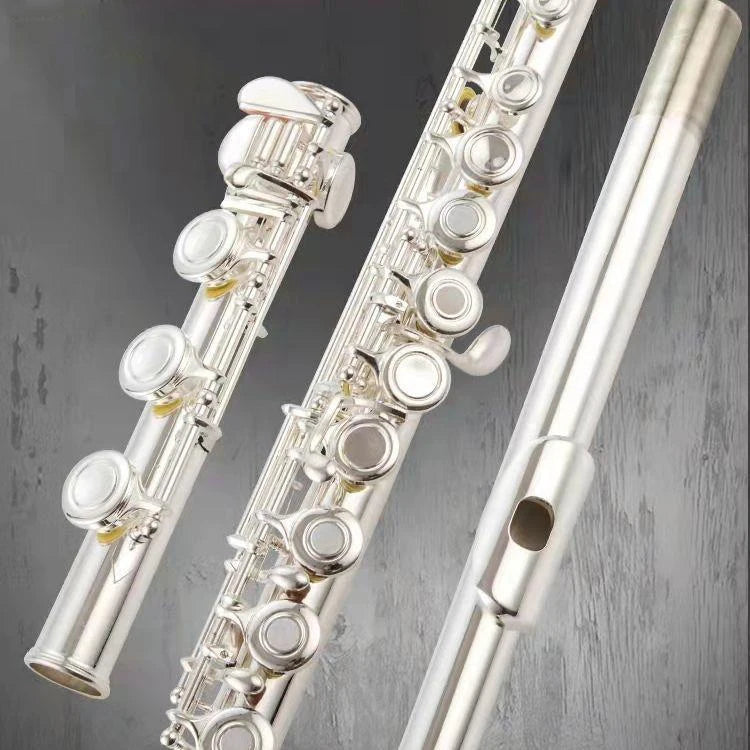 Bright Voice Yamahas YFL-472H Middle Level Flute Open Hole Flute-C Musical Instruments for Beginners  Plated Sterling Sliver