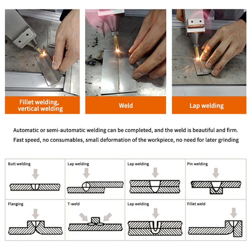 SCH-X-300W Handheld Laser Welder Portable Air-Cooled Fiber Welding Machine Stainless Steel Metal Alloy Soldering Equipment 220V