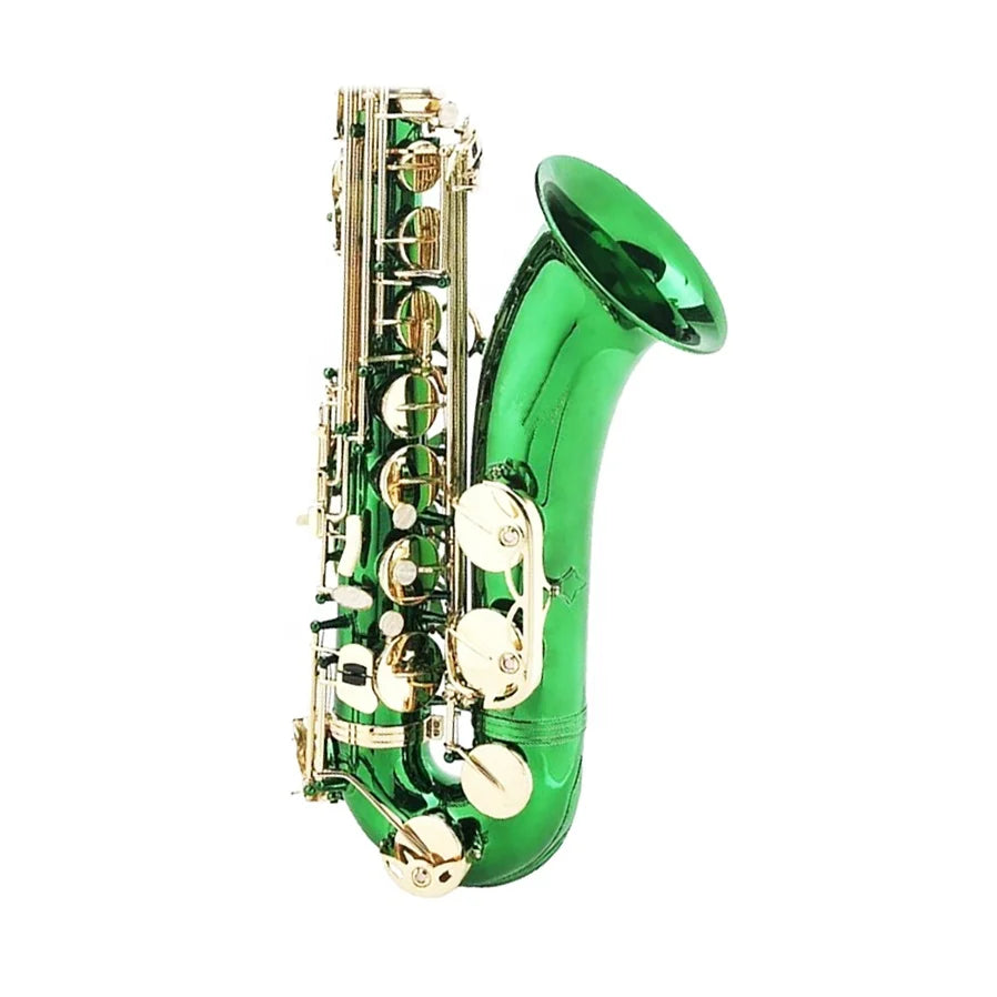 SEASOUND OEM High Quality Cheap Green Body Lacquer Keys Tenor Saxophone JYTS103DGRL