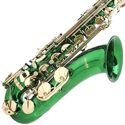 SEASOUND OEM High Quality Cheap Green Body Lacquer Keys Tenor Saxophone JYTS103DGRL