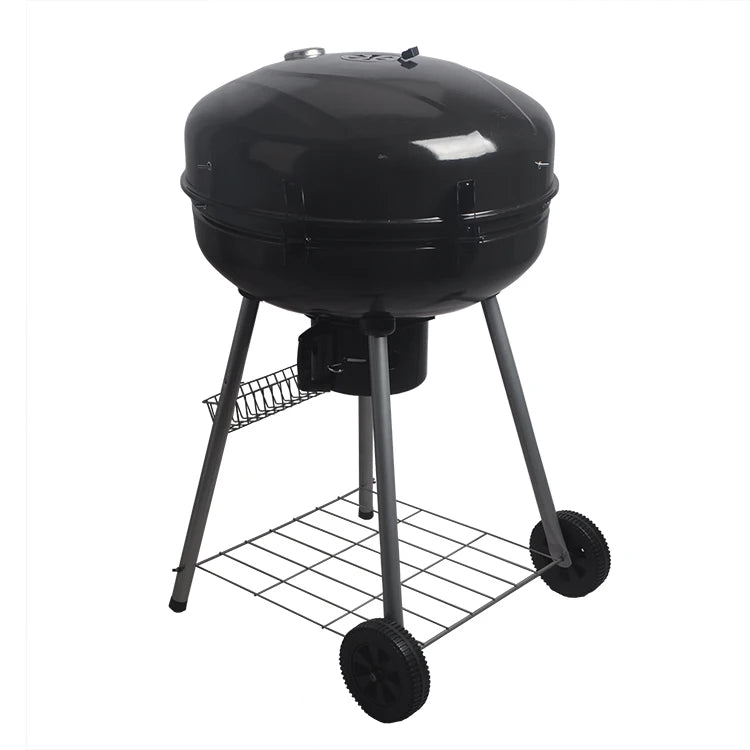 SEJR 22 Inch Black Kettle Charcoal BBQ Grill with Wheels 65X52X92cm