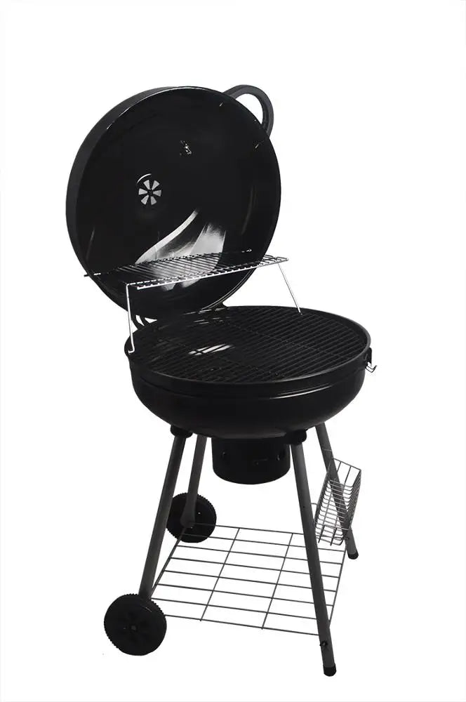 SEJR 22 Inch Black Kettle Charcoal BBQ Grill with Wheels 65X52X92cm