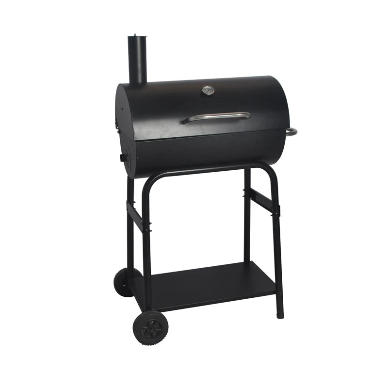 SEJR Classic Black Charcoal Barrel Smoker BBQ Grill 82*70*127cm