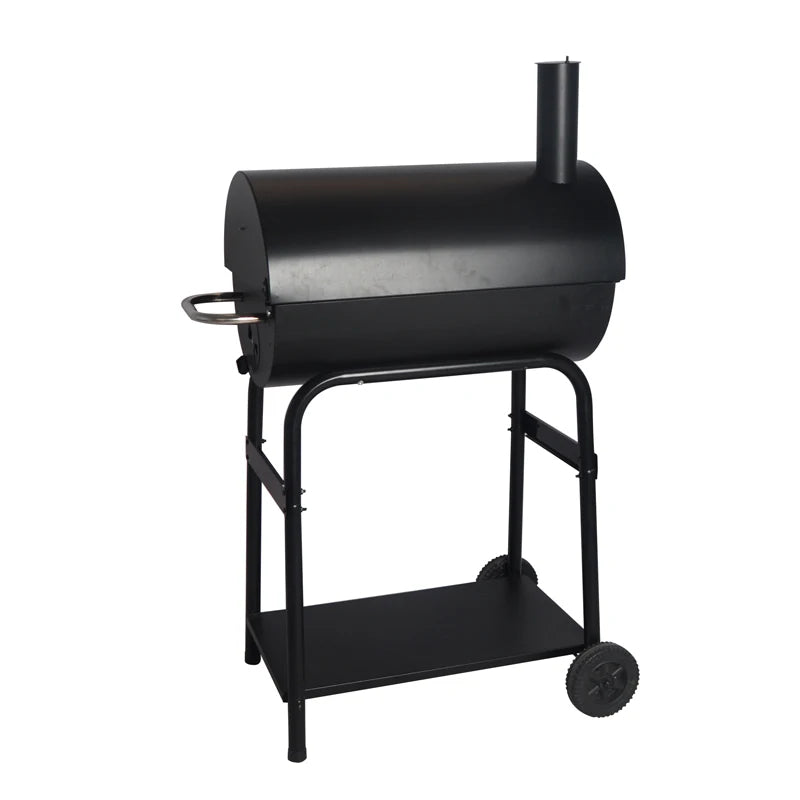 SEJR Classic Black Charcoal Barrel Smoker BBQ Grill 82*70*127cm