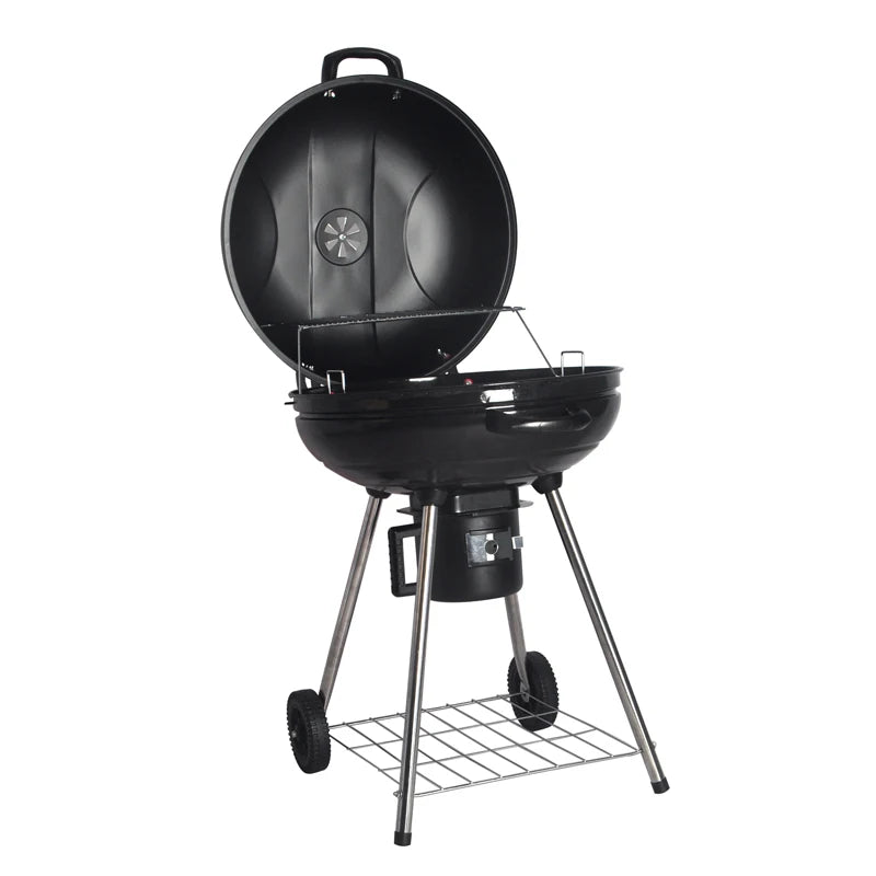 SEJR Outdoor Black 22 inch Kettle Charcoal Grill 73X57X105cm