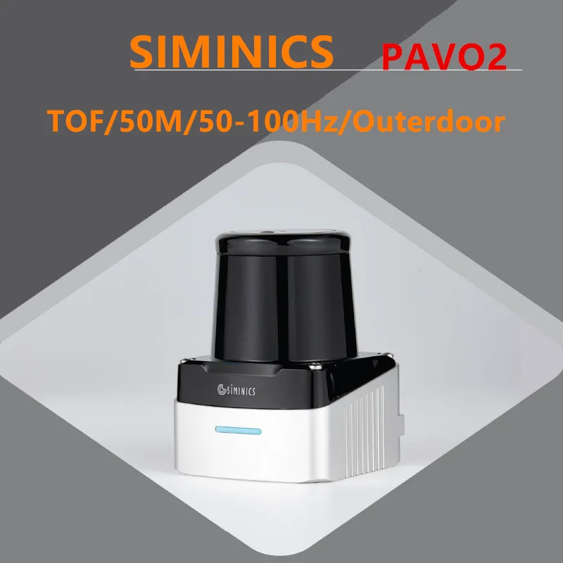 SIMINICS PAVO2 100Hz 50m TOF Outdoor Lidar Sensor for robot Navigation and obstacle avoidance, intelligent transportation