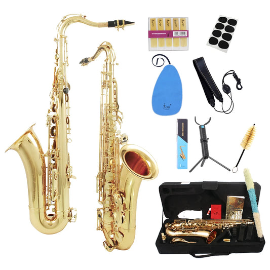 SLADE Professional Bb Tenor Saxophone Brass High Quality Saxophone Music Instrument Tenor Sax with Case Reeds Bracket Parts