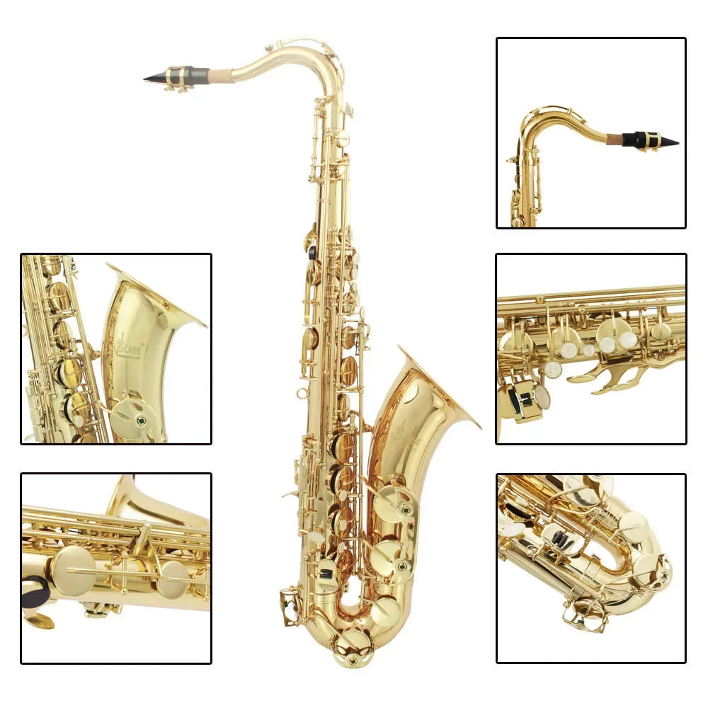 SLADE Tenor Saxophone Professional Plating High End Electrophoretic Gold Plating Classic Tenor Saxophone Bb Adjustment Sax