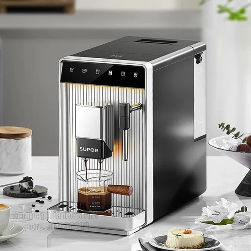 * SUPOR SW-CFA101 Fully Automatic Coffee Machine Household Espresso Maker Smart Touch Latte Cappuccino American Automatic Cleaning