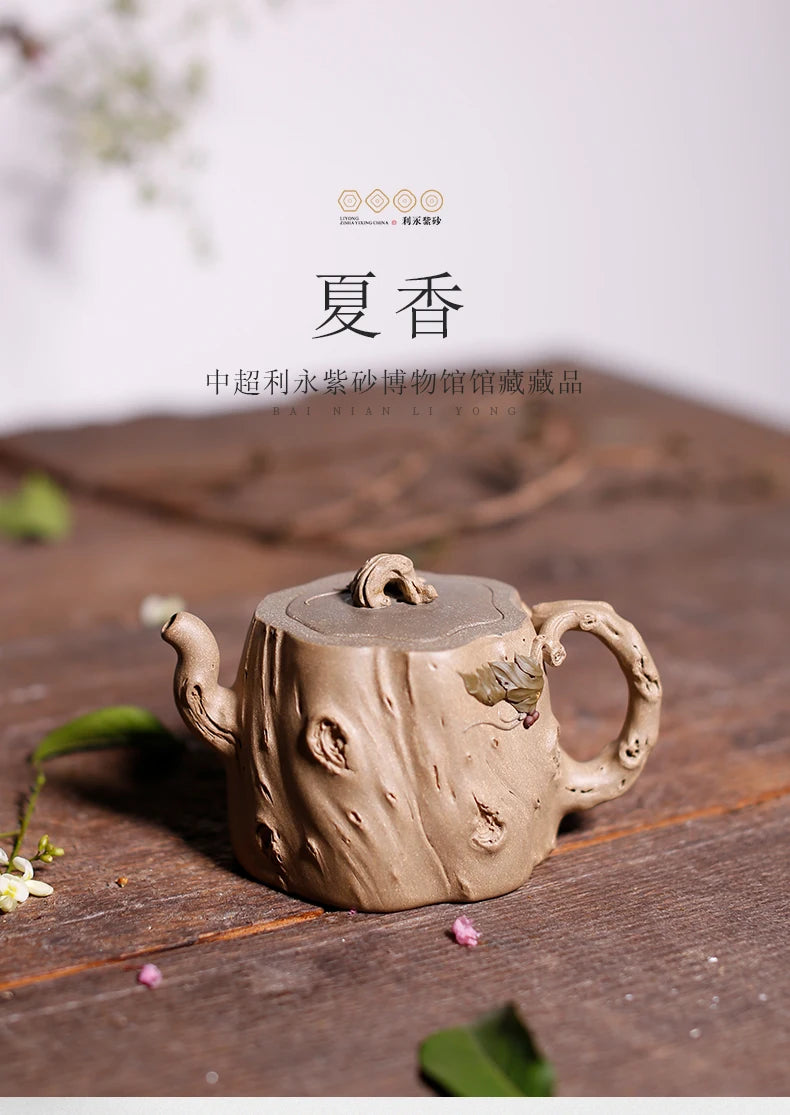 Hundred Years Li Yong Yixing Famous Master Yin Xufeng Pure Handmade Purple Clay Pot Raw Ore Beige Clay Kung Fu Tea Set Teapot Su