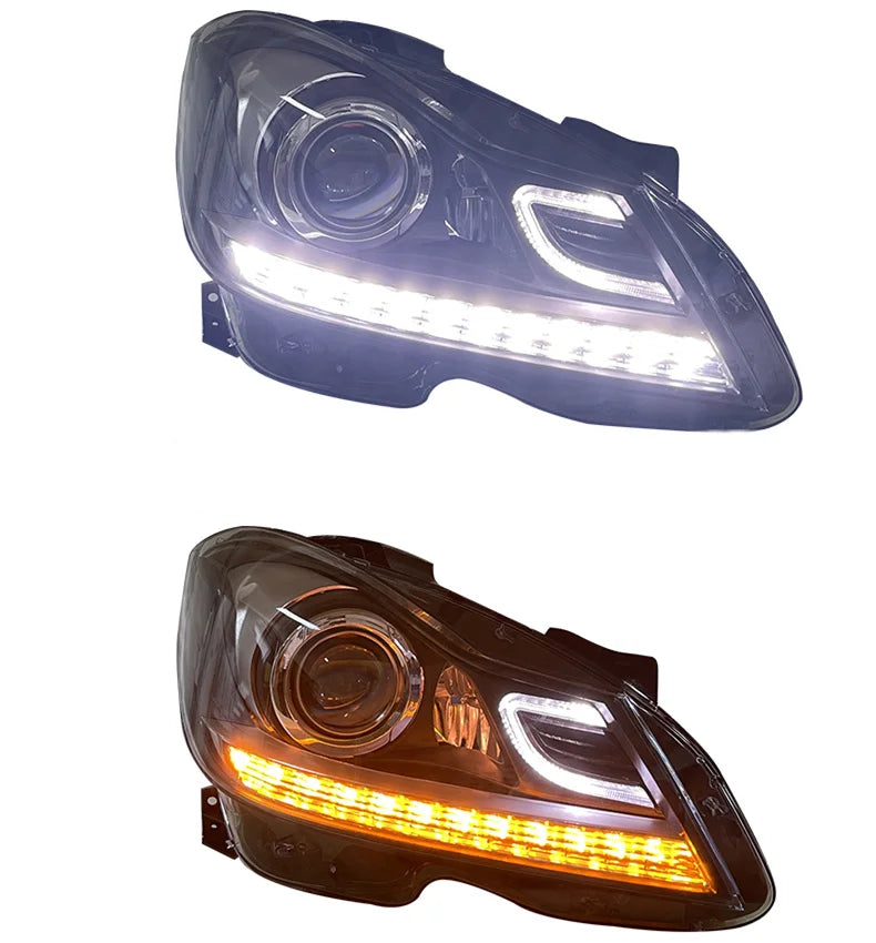 Car Head Light for Mercedes Benz C Class 2011 2012 2013 2014 W204 C180 C200 Headlamp Auto Parts Car Body Kits Lighting System