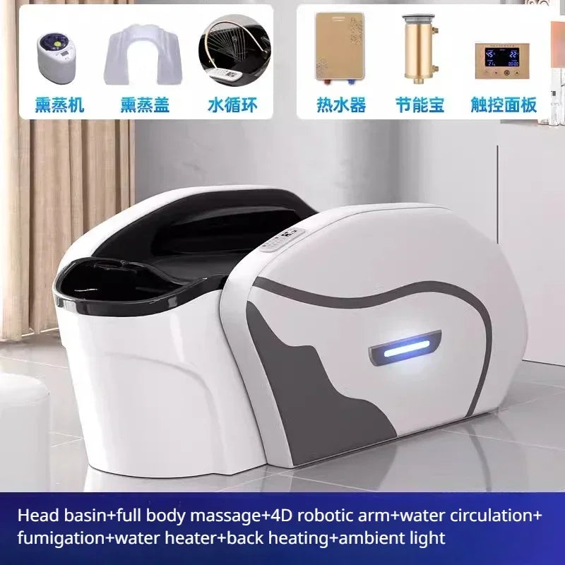 Sedia da salone per il trattamento professionale Head Spa Luxury Massage Shampoo Chair lavaggio dei capelli