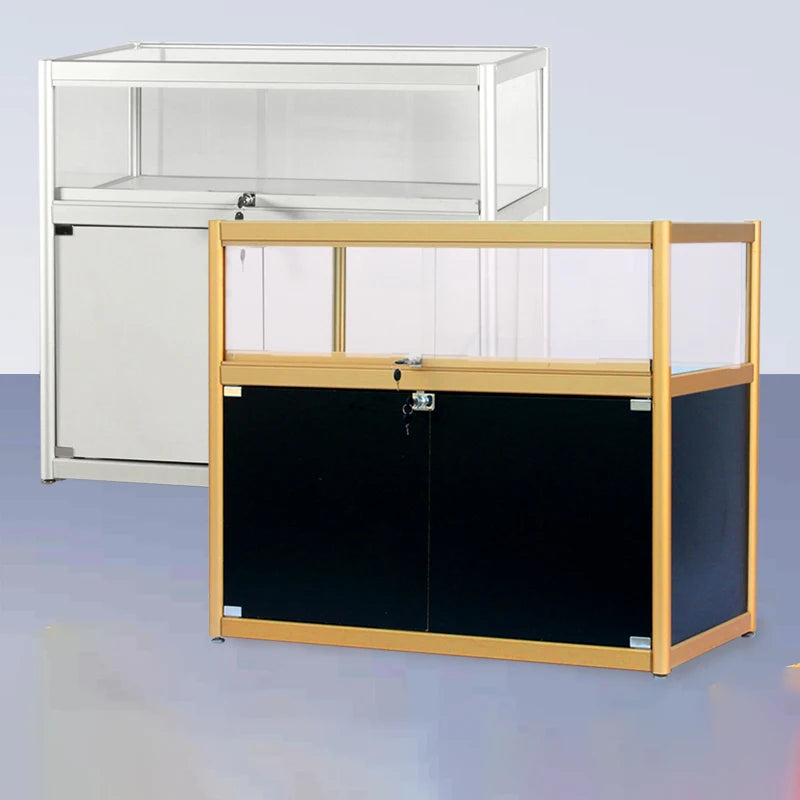 Shopping mall glass display cabinet model sample trophy hand-held display cabinet jewelry counter display cabinet