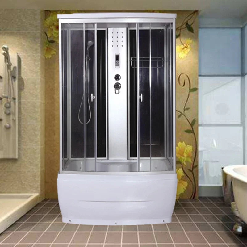 Shower Room with Steam, Overall Rectangular Tempered Glass Partition Household Sliding Door Toilet Bath Room