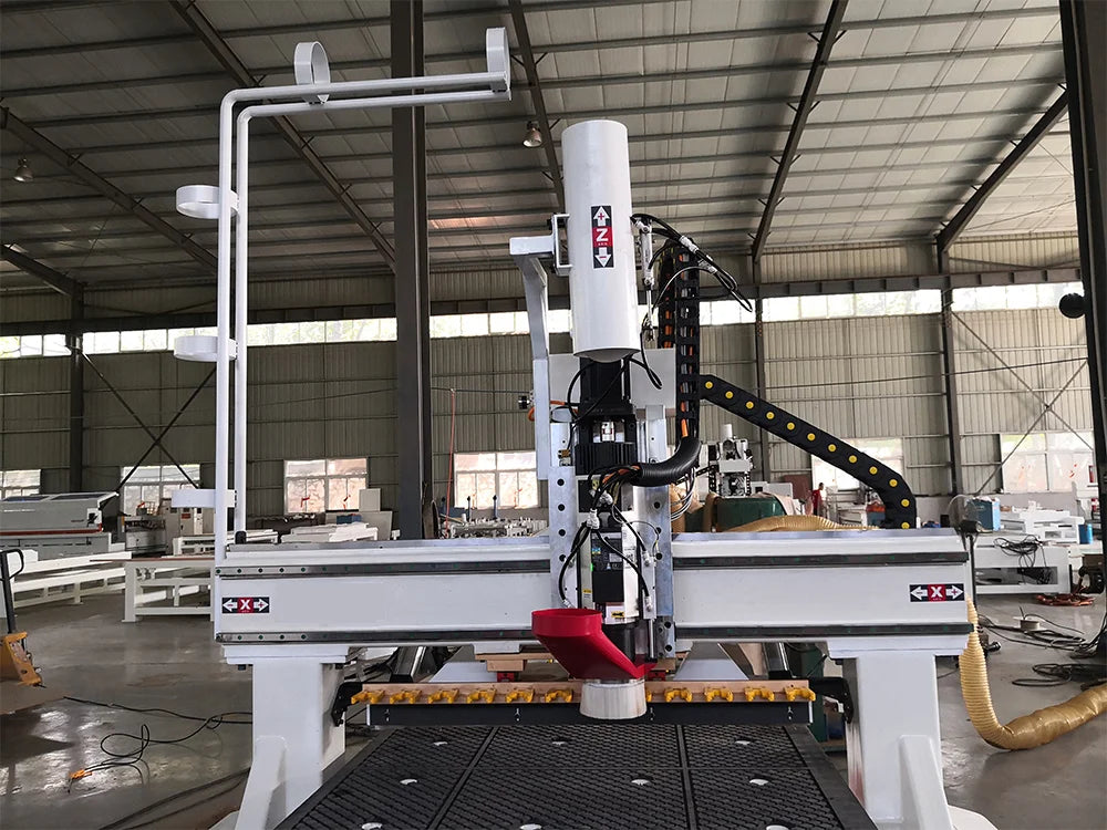 Small 3D Cnc Router Engraving Machine 1328 Tool Change Spindle And Row Drilling Straight Line Machine For Wood