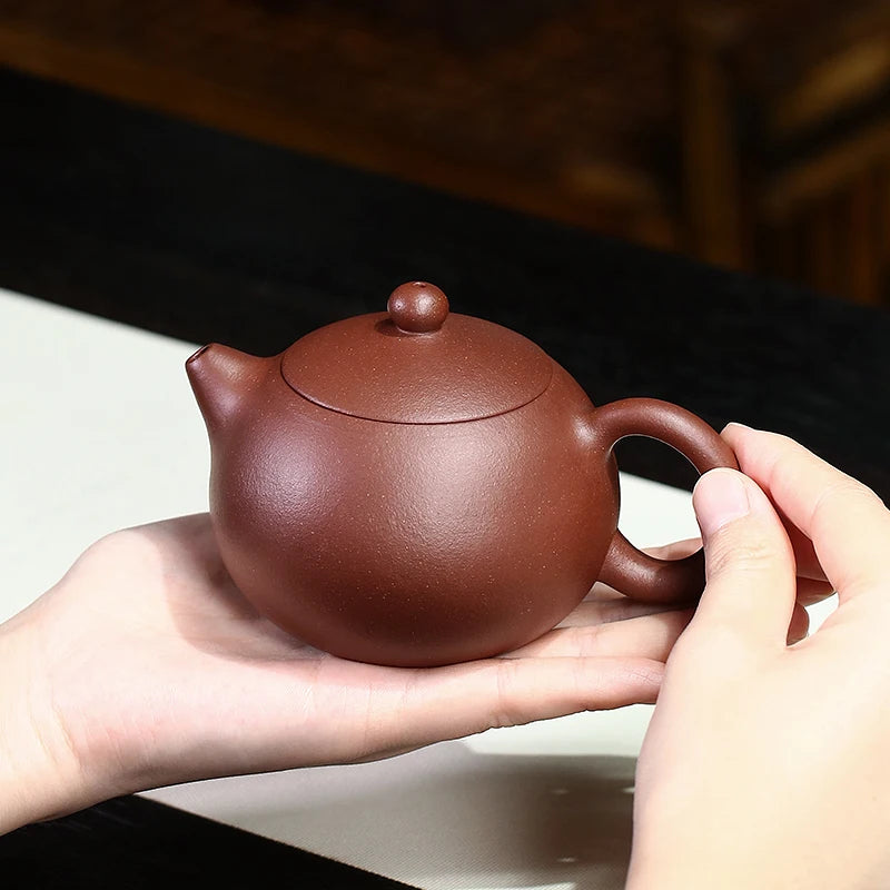 Small CapaCity Yixing Pure Handmade PurPle Clay TeapoT Tea Set, HouseHold TeapoT, Single Pot, Raw Ore Bottom Slot, Clean And