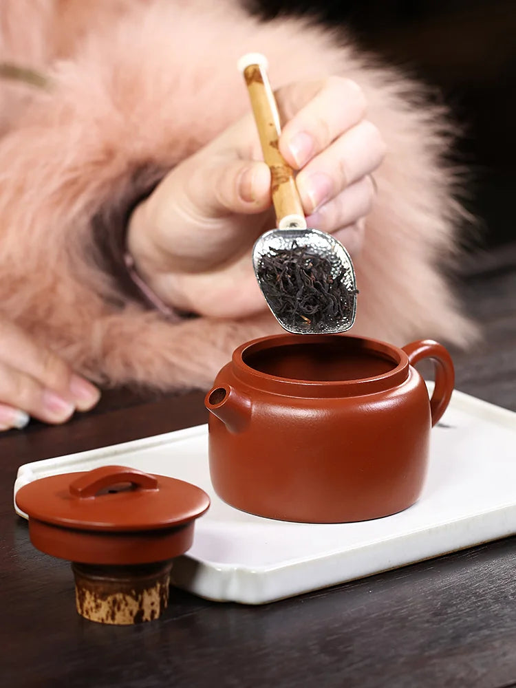 Small Capacity Yixing Purple Clay Pot, Pure Handmade Kung Fu Tea Set, Raw Mineral, Red Mud, Sample One Person