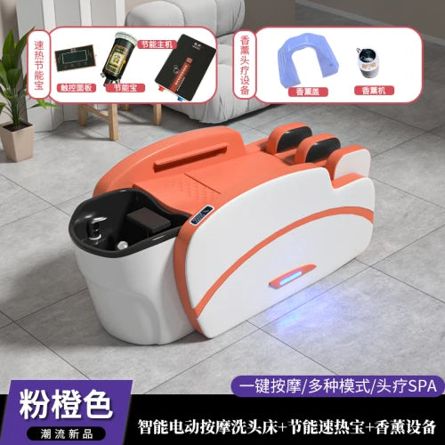 Smart Portable Shampo Chair Ergonomics Massage Head Spa Hair Wash Bed Luxury Therapy Silla Peluqueria Salon Furniture MQ50SC