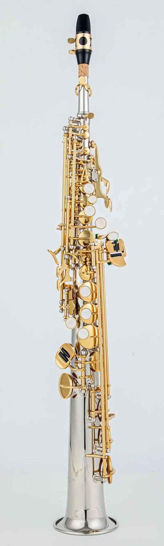 Soprano Saxophone WO37 Silvering Gold Key With Case Sax Soprano Mouthpiece Ligature Reeds Neck