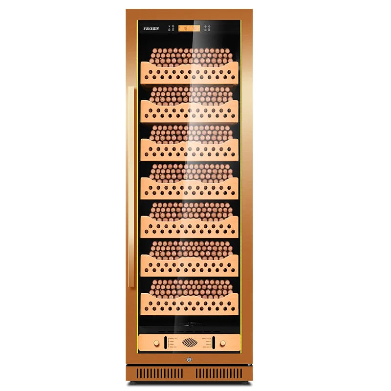 Stainless Steel Cigar Humidor Spanish Cedar Wood Shelves Intelligent Control Humidity Temperature Cigar Refrigerator Cabint