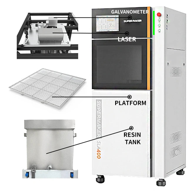 Super Maker SLA400 High Precision  Model Industrial Grade Resin Fast Large 3D Printer