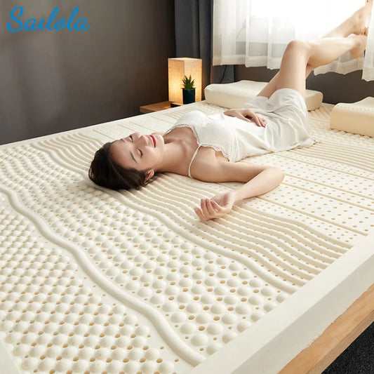 Superior Quality Bedroom Single King Queen Size Natural Latex Topper Mattress In Box
