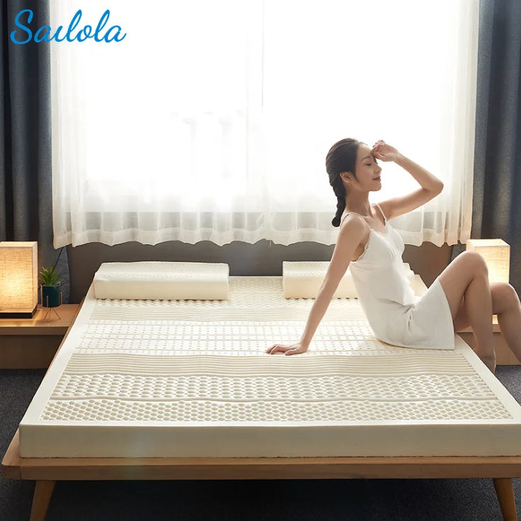 Superior Quality Bedroom Single King Queen Size Natural Latex Topper Mattress In Box