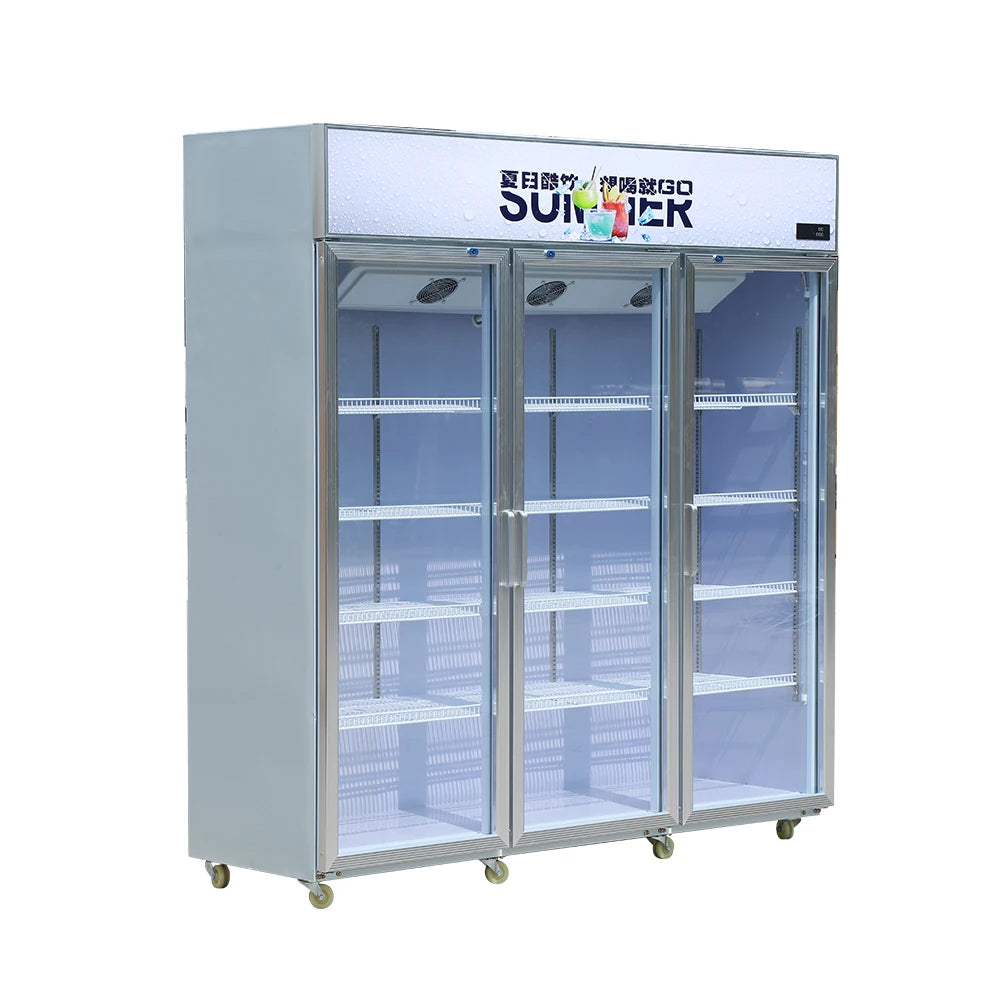 Supermarket display freezer vertical beverage fridge beer cooler