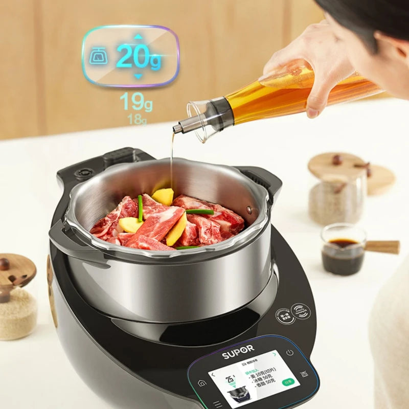 Supor Frying Machine Small C Chef Machine 5 L Household Intelligent Commercial High-capacity Multifunctional Frying Robot