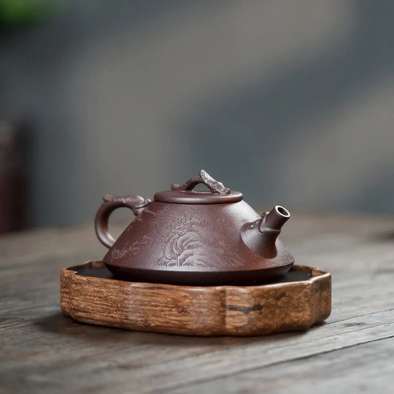 【Tao Yuan】Yixing Purple Clay Pot National High-Tech Zhang Guowei Hand-Made Raw Ore Purple Clay Dragon Shipiao Teapot270cc