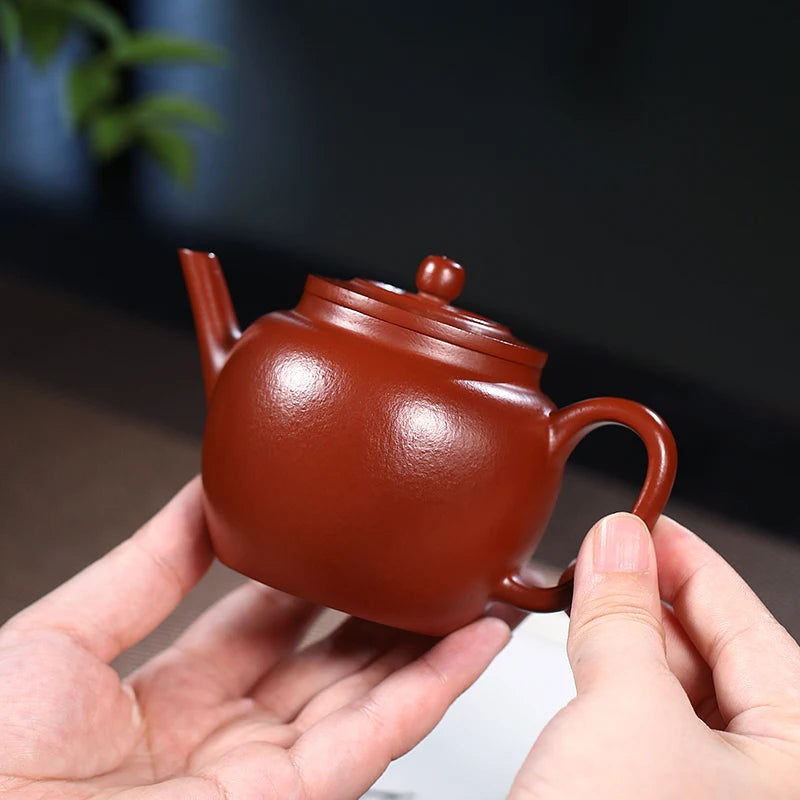 Tibetan Pot World Yixing Purple Sand Pure Handmade Kung Fu Tea Set Single Raw Mineral Red Zhu Clay Home Palace