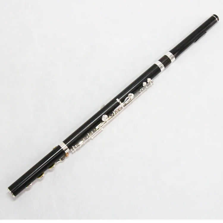 MMOOKA Top Grade Ebony Flute High Performance Flute Music Instrument Silver Plated Professional Flute