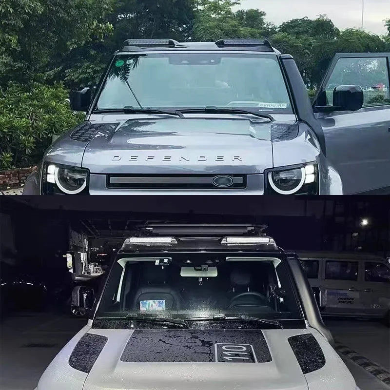 Top Light Bar Mount Direct Fit Textured Black land rover Roof Light LED Spotlight Headlight for land rover Defender 2022 2023