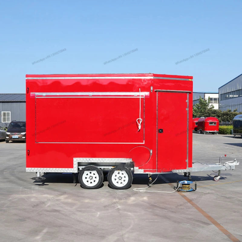 Towable mobile kitchen deep fryer food trailer