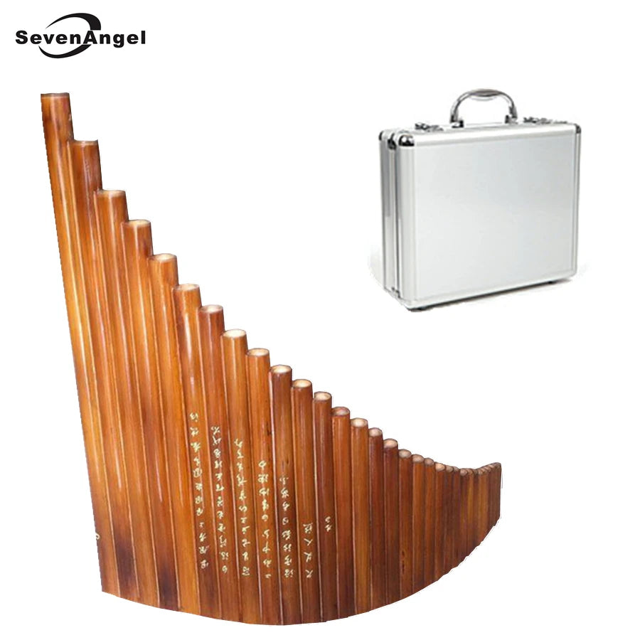 MMOOKA Treasures 31 pipes Professional Panflute 100% Handmade By 30 Years Production Master Bamboo Flute  with panpipes Case