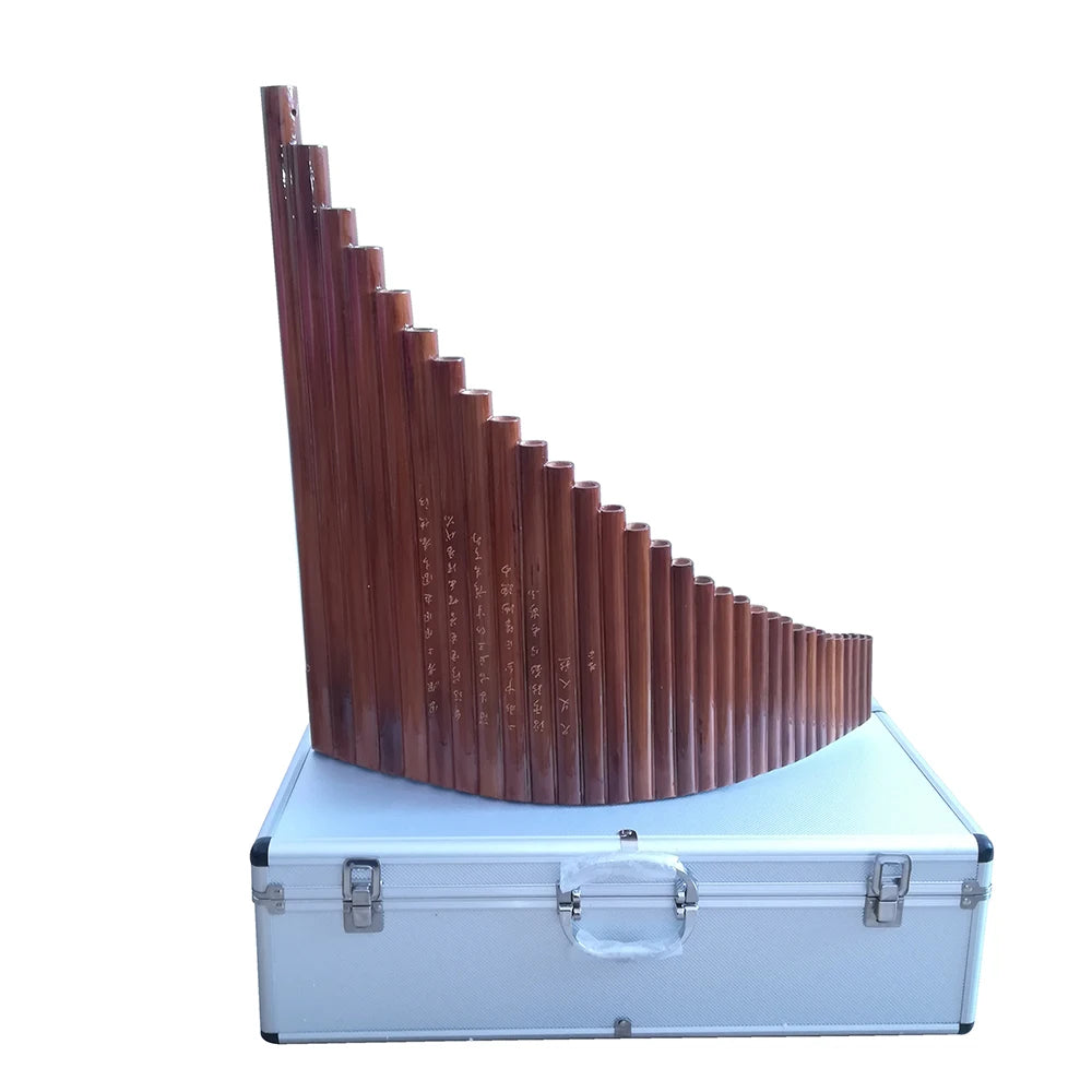 Treasures 31 pipes Professional Panflute 100% Handmade By 30 Years Production Master Bamboo Flute  with panpipes Case