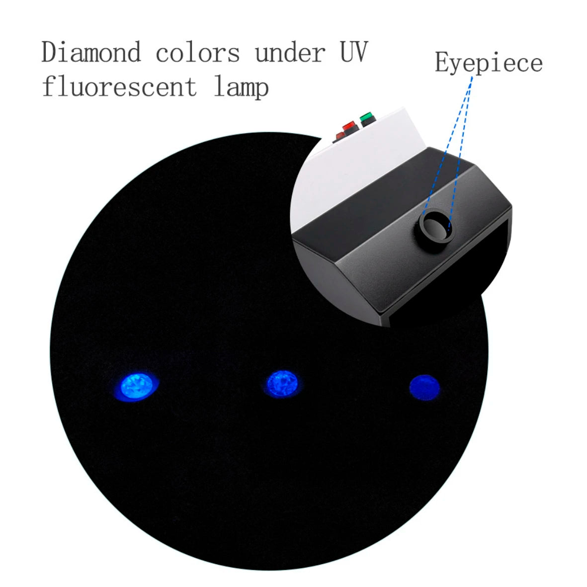 UV Light Lamp  LW 365nm  SW 257.3nm Laboratory Level Precise Gemological Instrument Desktop Jewelry Appraisal Tester Dark Field