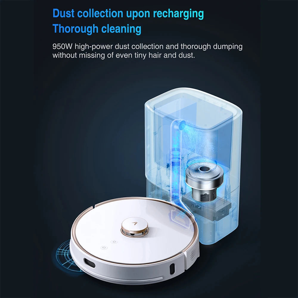 VIOMI S9 Robot Vacuum Cleaner 950W Intelligent Auto Dust Collection LED Display 2700Pa Floor Carpet Sweeping And Mopping