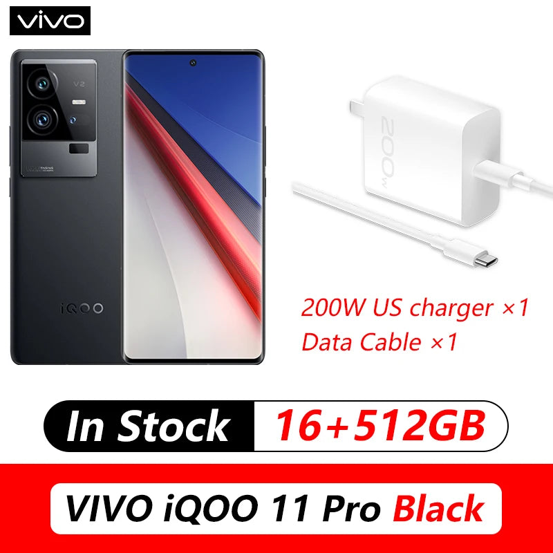 VIVO iQOO 11 Pro 5G Gaming MobilePhone Snapdragon 8 Gen 2 NFC Phone 50MP Triple Cameraes 6.78" 2K 144Hz E6 AMOLED 144Hz Curved