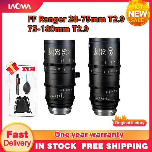 Venus Optics Laowa FF Ranger 28-75mm T2.9 75-180mm T2.9 Professional Cinema Lenses Full Frame Cine Zoom Lens for PL EF Mount