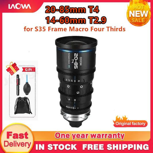 Venus Optics  Laowa OOOM 20-85mm T4 14-60mm T2.9 Zoom Cine Lens Professional Cinema Lenses for S35 Frame Macro Four Thirds