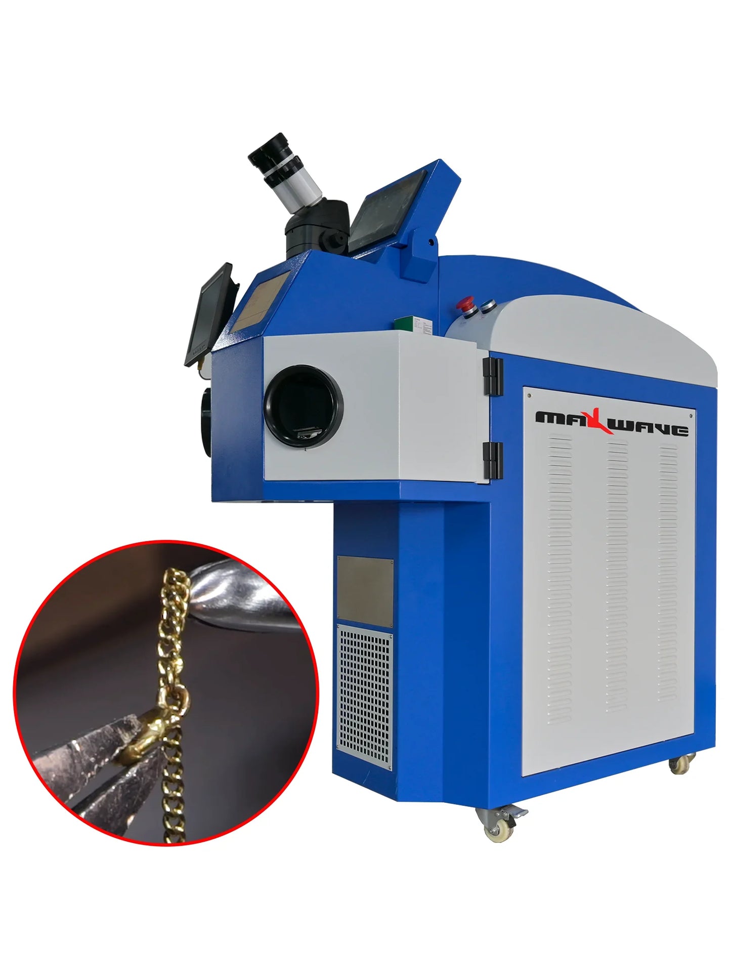 Veritical Jewelry Laser welding machine YAG laser spot welding Equipment 200w for Stainless Steel Gold silver chain Ring Braces