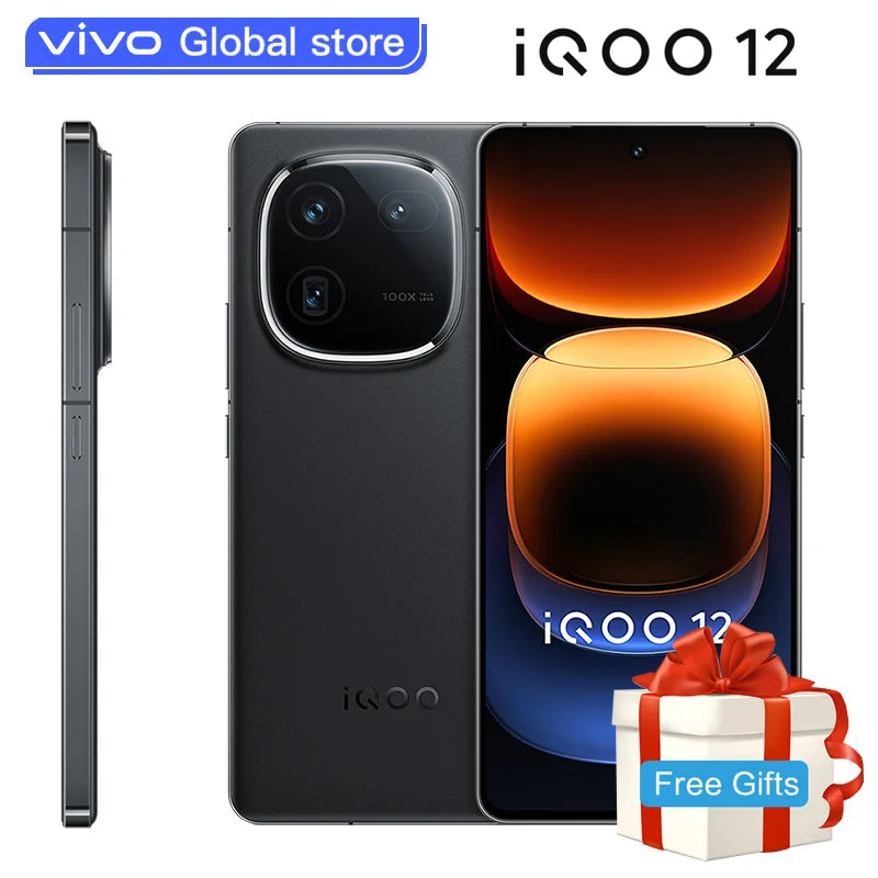 Vivo iQOO 12 5G Mobile Phone 6.78 Inch AMOLED Snapdragon 8 Gen3 120W SuperFlash Charge 64M Tripl Camera NFC