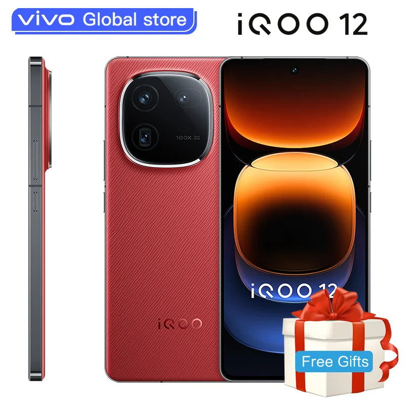 Vivo iQOO 12 5G Mobile Phone 6.78 Inch AMOLED Snapdragon 8 Gen3 120W SuperFlash Charge 64M Tripl Camera NFC