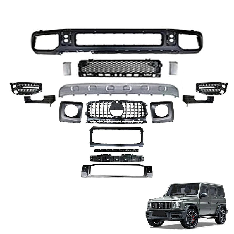 W463 To G63 Body Kits Rear Front Bumper Rear Diffuser Primer Pp For  G-Class W463 Barbados 2004-2018